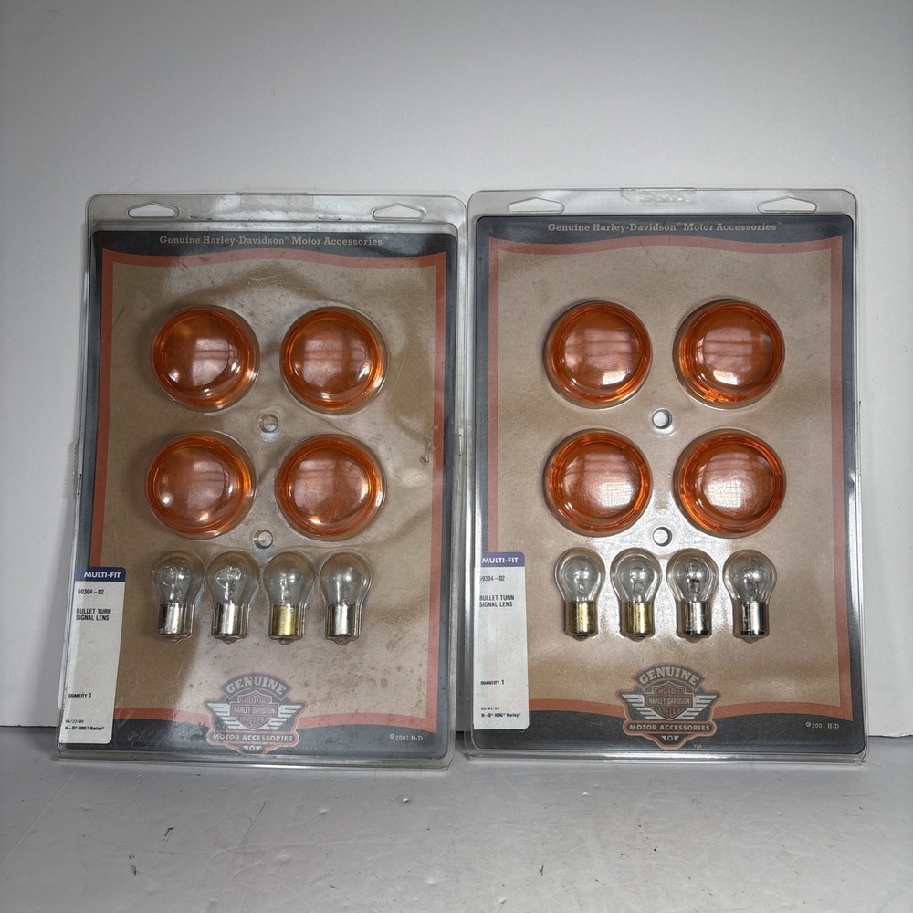 Harley Davidson 69304-02 Bullet Turn Signal Lens Kit Accessory x2